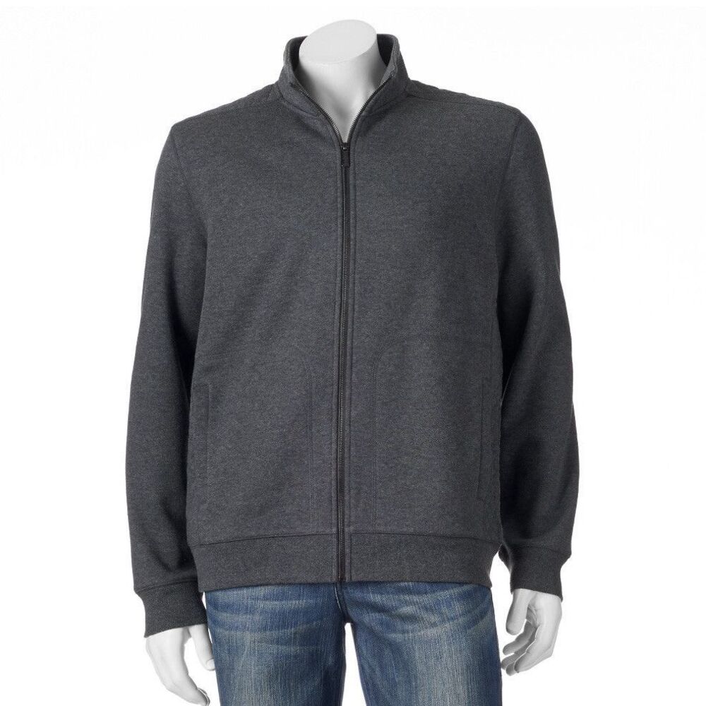 NWT Apt. 9 Men's Modern-Fit Quilted Full Zip Jacket Size Medium Grey MSRP $70